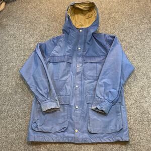 Vintage 80s Sierra Designs 60/40 Blue Mountain Parka Rain Coat Hooded Men Small